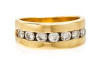 A 14 Karat Yellow Gold and Diamond Ring, 3.70 dwts.