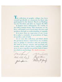 [CIVIL RIGHTS]. LO MONACO, Louis (20th century). March on Washington for Jobs and Freedom August 28, 1963: We Shall Overcome . New York: Urban League, [1963].