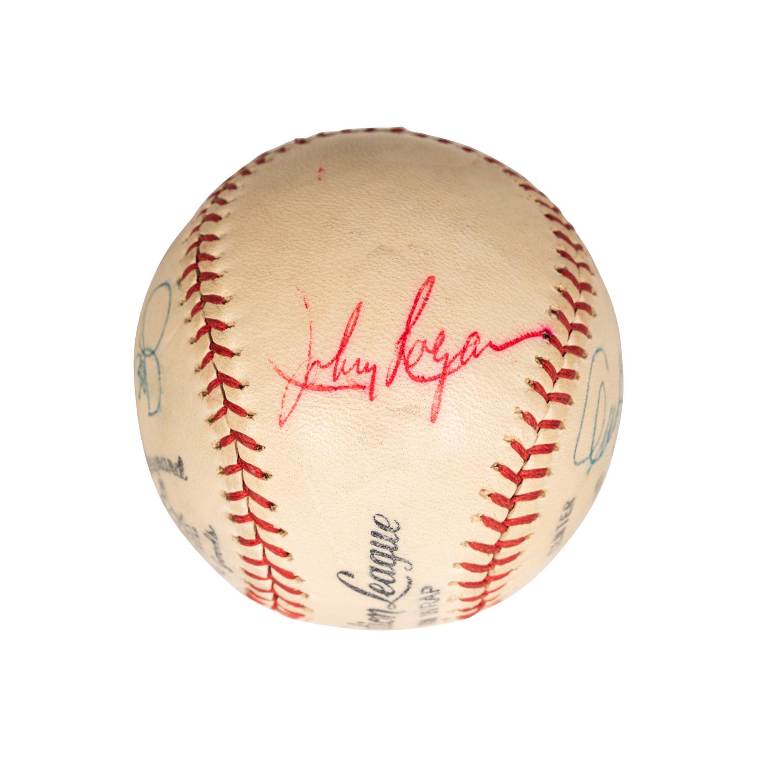 A Group of Signed Autograph Baseballs and One Signed Autograph Softball,