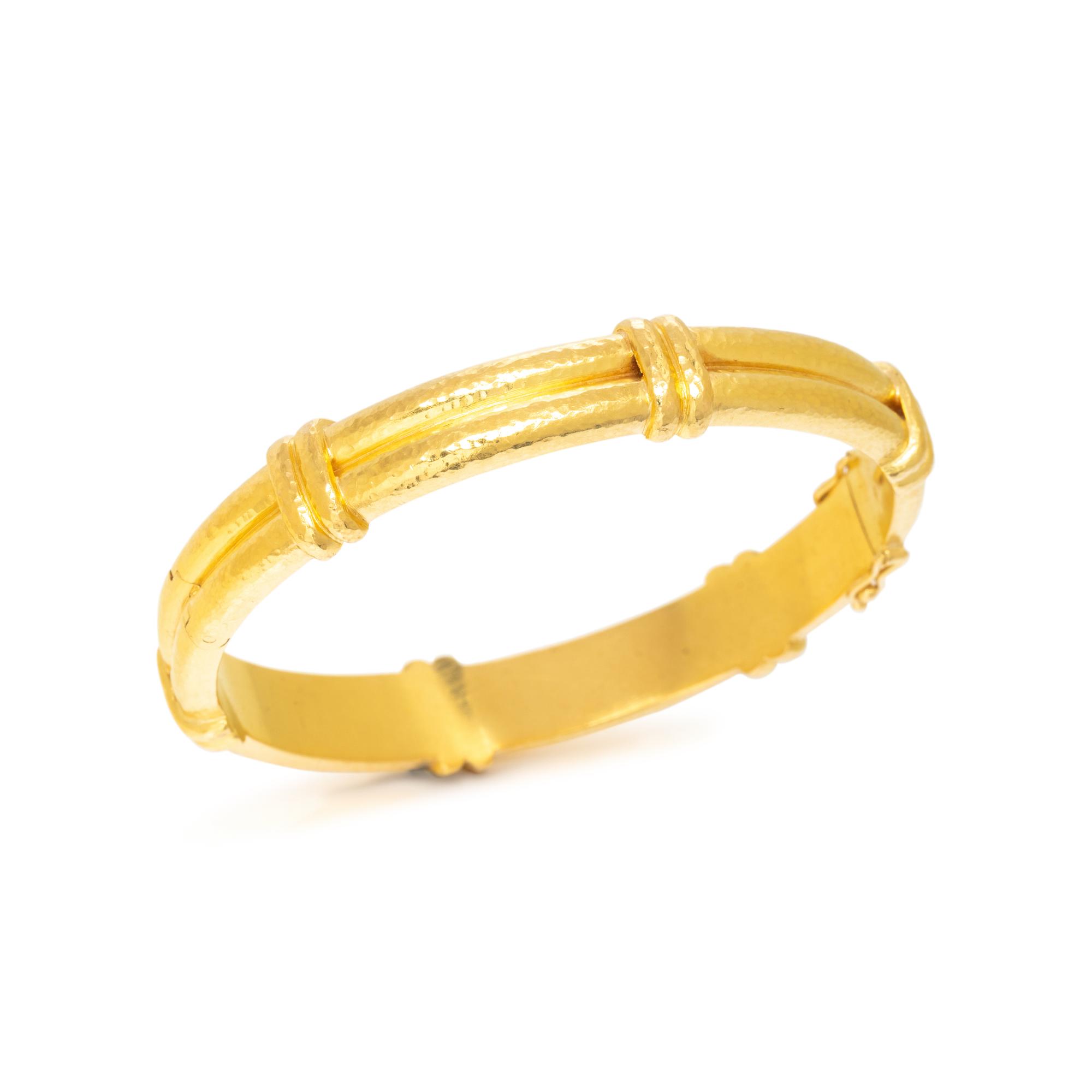 ELIZABETH LOCKE, YELLOW GOLD BANGLE BRACELET