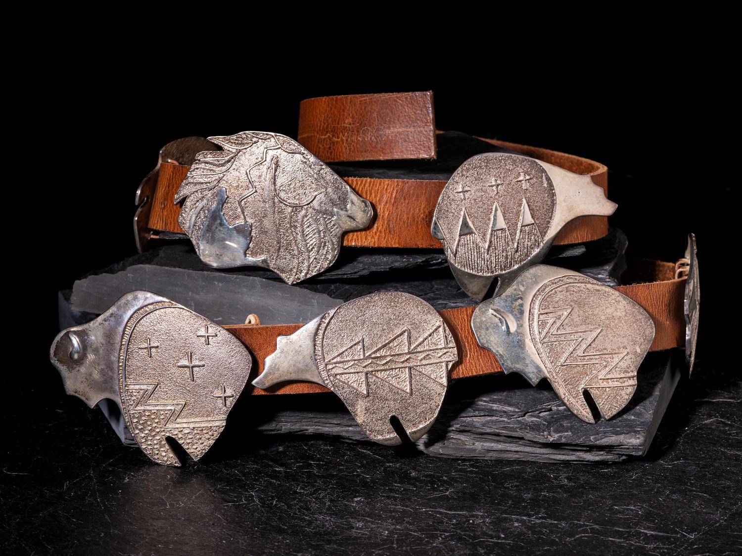 Southwestern Tufa Cast Concha Belt
