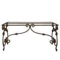 A Wrought Iron Table Base 59" W x 25.5" D x 30" H — Italy, 19th Century