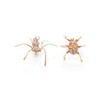 COLLECTION OF GEMSTONE INSECT JEWELRY