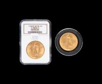 Two Saint Gaudens $20 Gold Coins