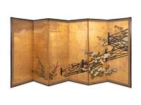 A Pair of Six-Fold Floor Screens