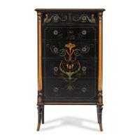 An Regency Style Polychrome Painted Chest of Drawers