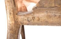 Six Italian Rococo Style Parcel Gilt and Painted Side Chairs
