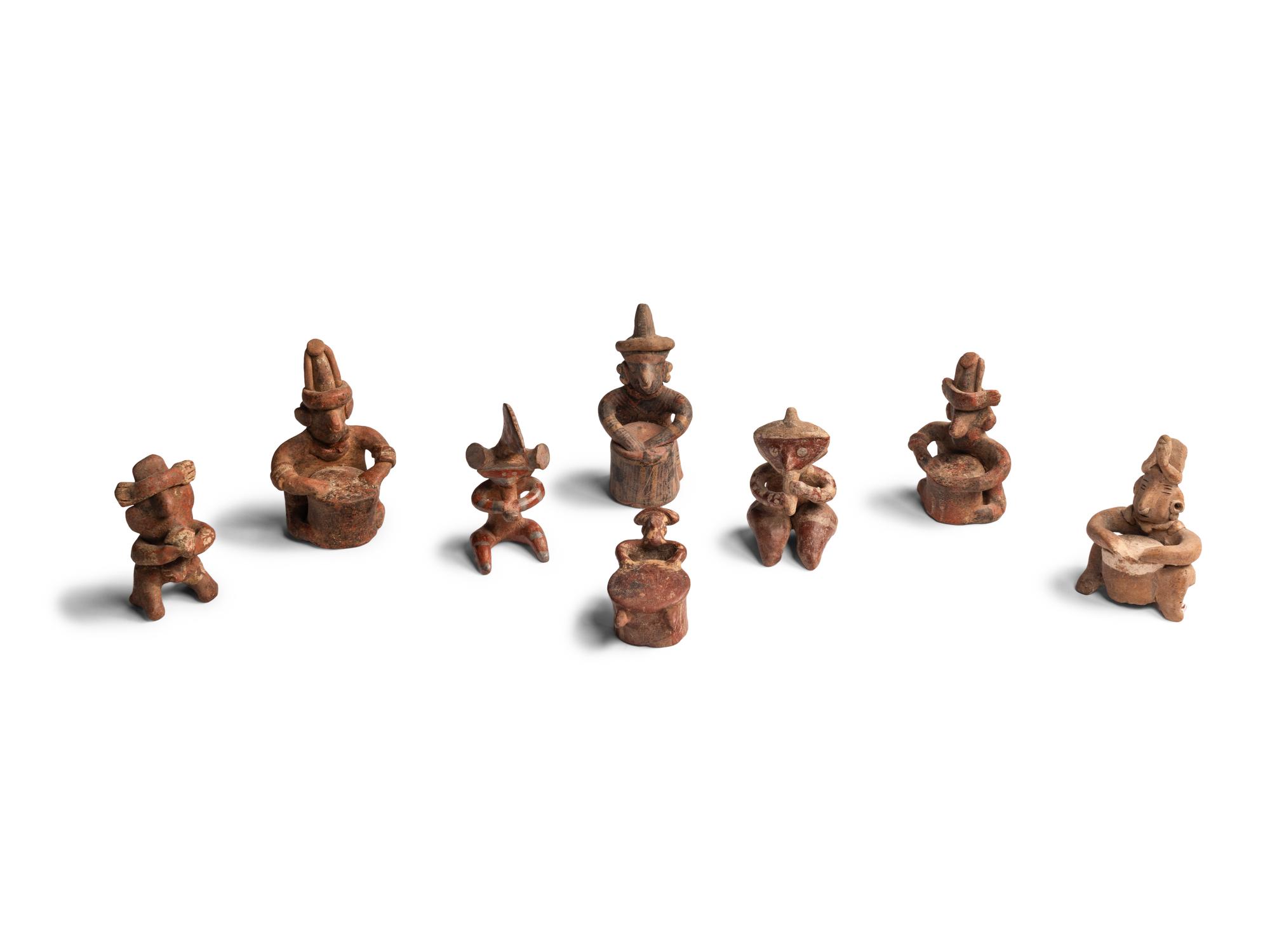 Eight Nayarit and Colima Terracotta Musicians