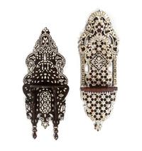 An Ottoman and a Syrian Mother-of-Pearl and Tortoise Shell Inlaid Turban Stand ( Kavukluk )