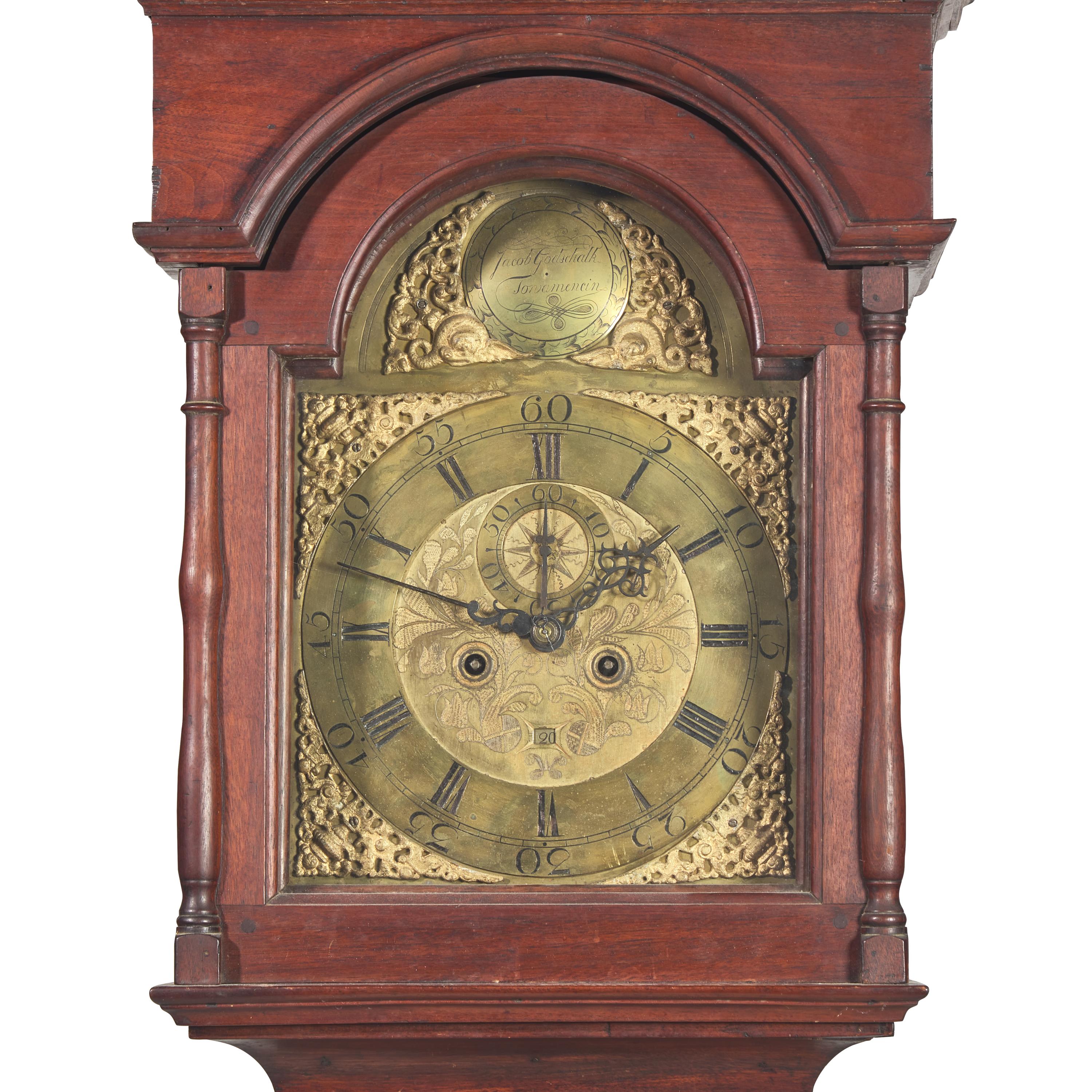 A Chippendale Walnut Tall Case Clock