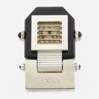 An Art Deco pin shutter gold watch, Verger Feres Louvre