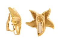 YELLOW GOLD STARFISH EARRINGS