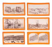 [CIVIL WAR]. A group of 24 stereoviews featuring scenes around Virginia including artillery, fortifications, Confederate prisons, and other subjects. Hartford, CT: Taylor & Huntington, ca 1890s.