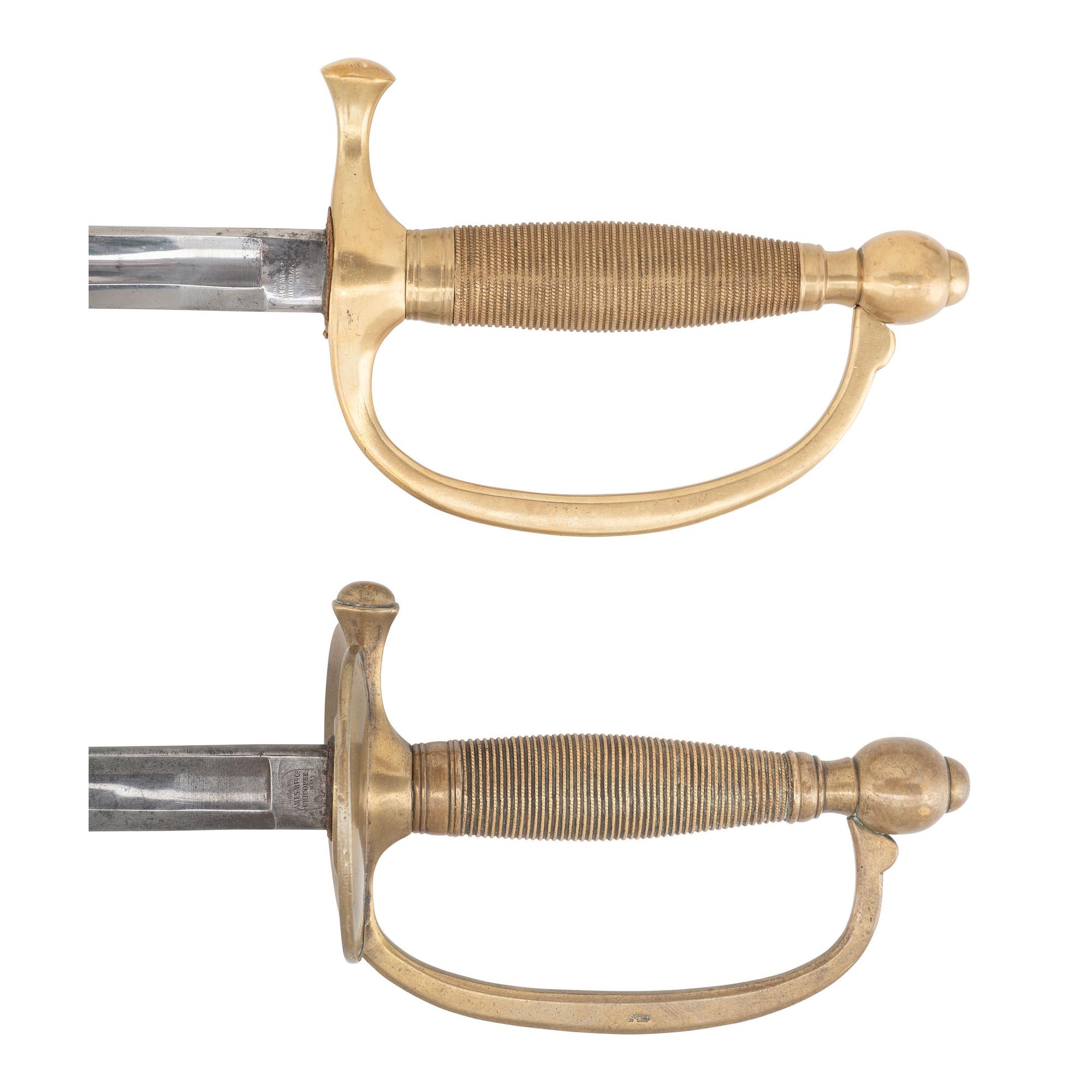 Two Ames Model 1840 Swords, 1 NCO and 1 Musicians