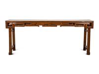 A Chinese Carved Elmwood Altar Table