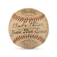 A 1934 New York Yankees Team Signed Autograph Baseball Featuring Babe Ruth and Lou Gehrig (PSA and Beckett Authentication Services Letters of Authenticity)