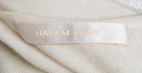 A Naeem Khan Cream Cashmere Beaded Sweater, Size medium.