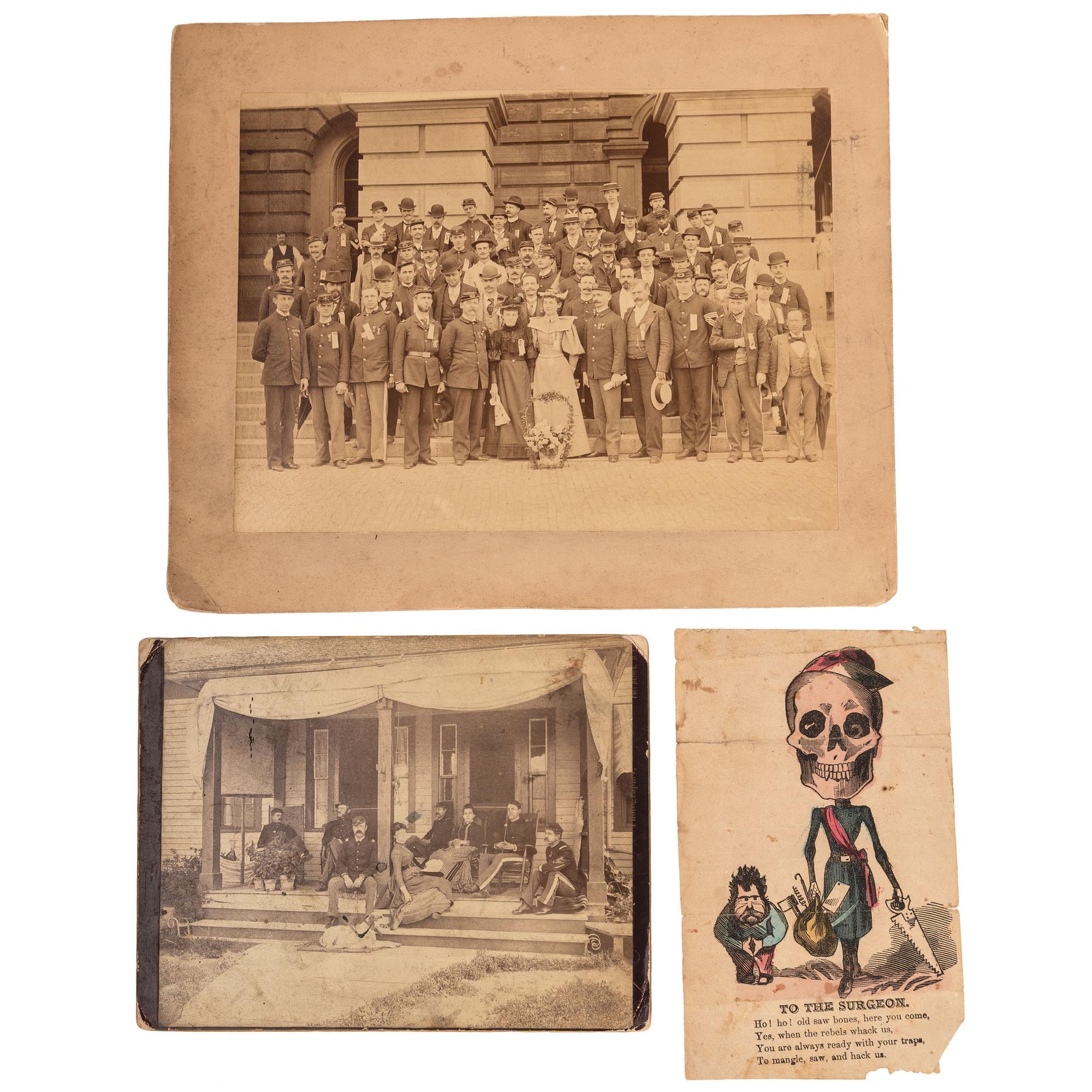 [AMERICA AT WAR]. A group of 44 items, highlighted by Revolutionary War documents. 18th-20th century.
