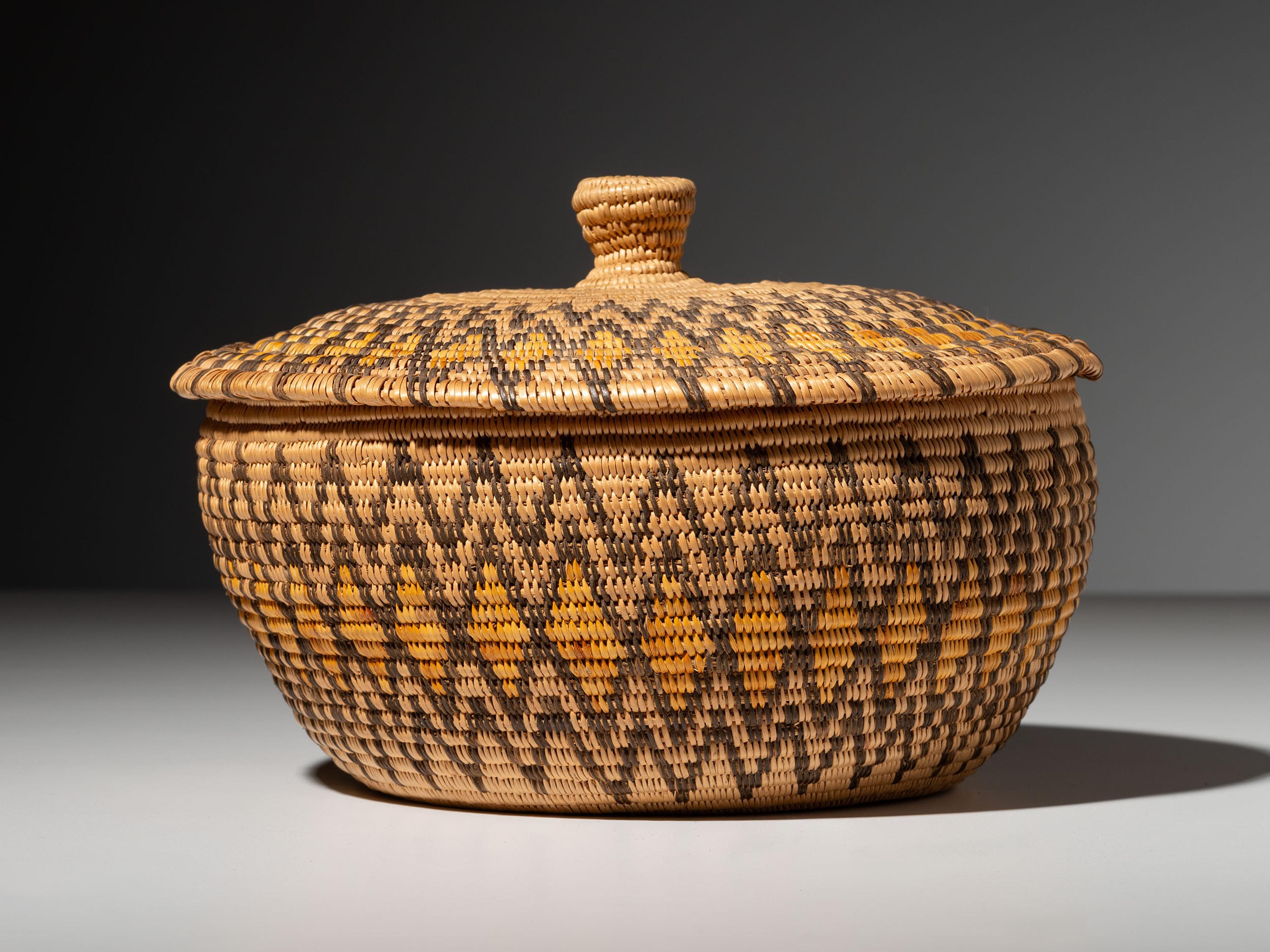 Panamint Lidded Polychrome Basket