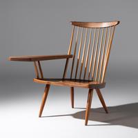 George Nakashima (American, 1905–1990) — Lounge Chair with Right Arm, 1987