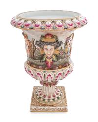 A Capodimonte Porcelain Urn