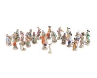 A Meissen Porcelain Twenty-Two Piece Monkey Band — 19TH/20TH CENTURY