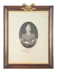 [ROYALTY]. WINDSOR, Edward, Duke of (1894-1972, "Edward VIII, King of England"). Photograph SIGNED ("Edward"), as Prince of Wales. Oxford, England, 1914.