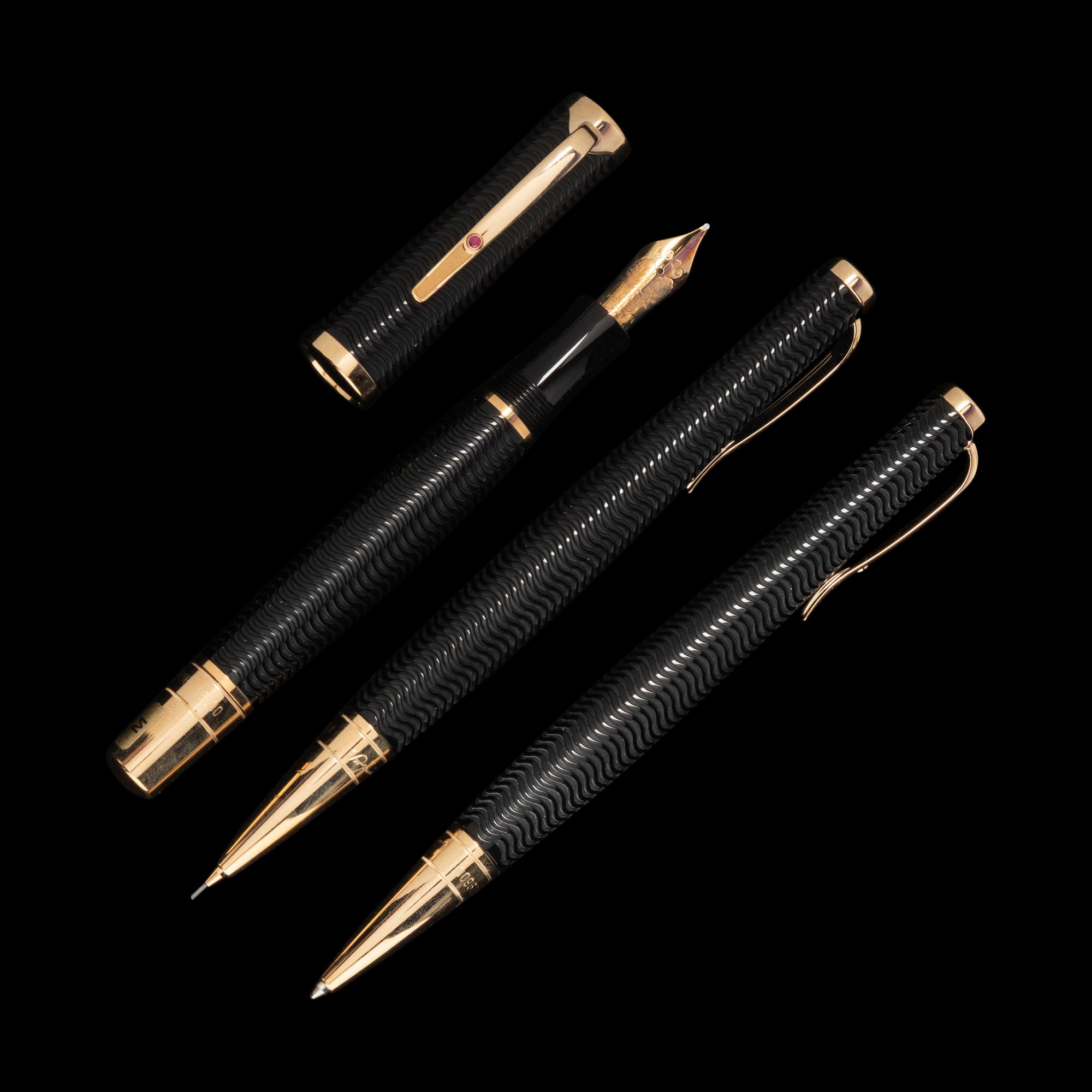 A Montblanc Limited Edition Virginia Woolf Fountain Pen, Rollerball Pen and Mechanical Pencil Set