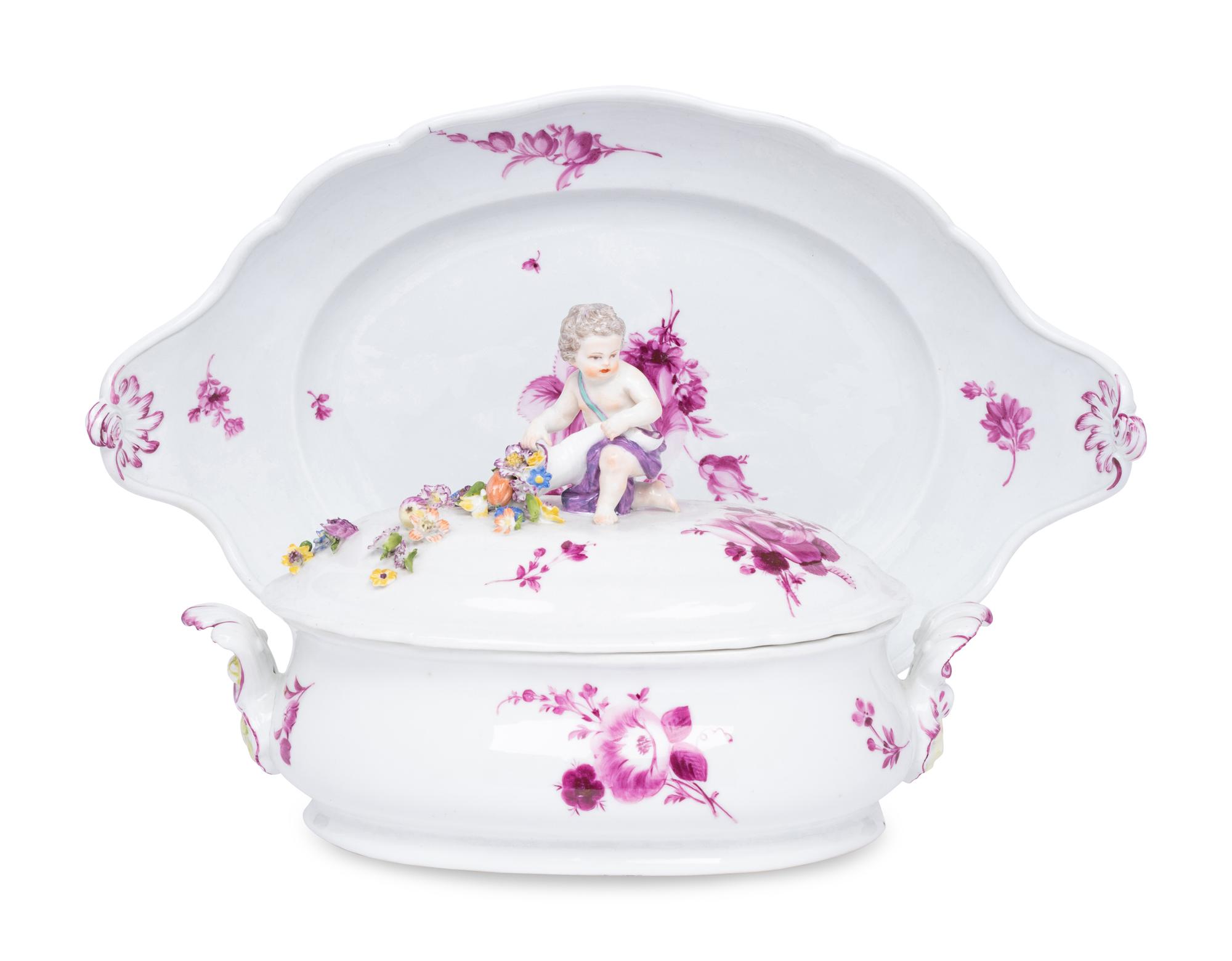 A Meissen Porcelain Tureen and Platter
