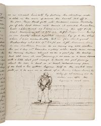 [Travel & Exploration - Challenger Expedition]. Channer, Arthur (1852-1929). Manuscript log and sketchbook kept as Sub-Lieutenant aboard H.M.S. Challenger during its pioneering scientific circumnavigation, 14 September 1873-April 1874.