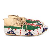 Sioux Beaded Hide Moccasins