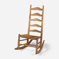 A grain-painted ladder-back rocker Possibly Delaware Valley, late 18th / early 19th century