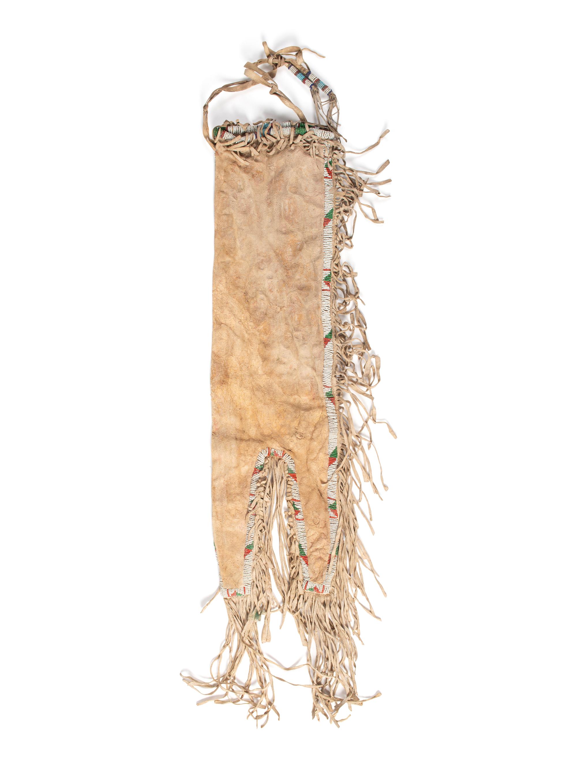 Sioux Beaded Hide Tobacco Bag