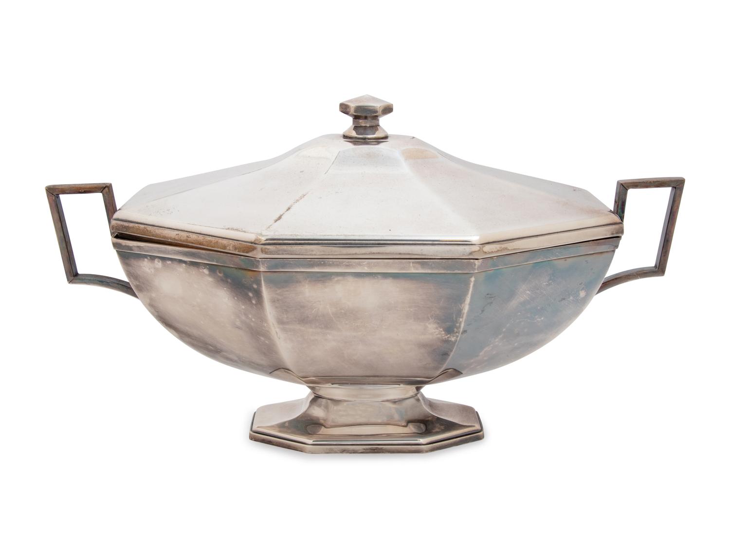 A Silver-Plate Tureen