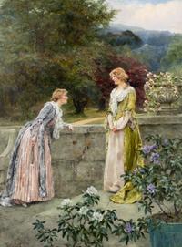 Henry John Yeend King (British, 1855-1924) — Two Women on a Terrace