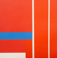 Oval Composition in Reds and Blues, Vertical Blue Ellipse and Series I, c irca 1970 (three works)