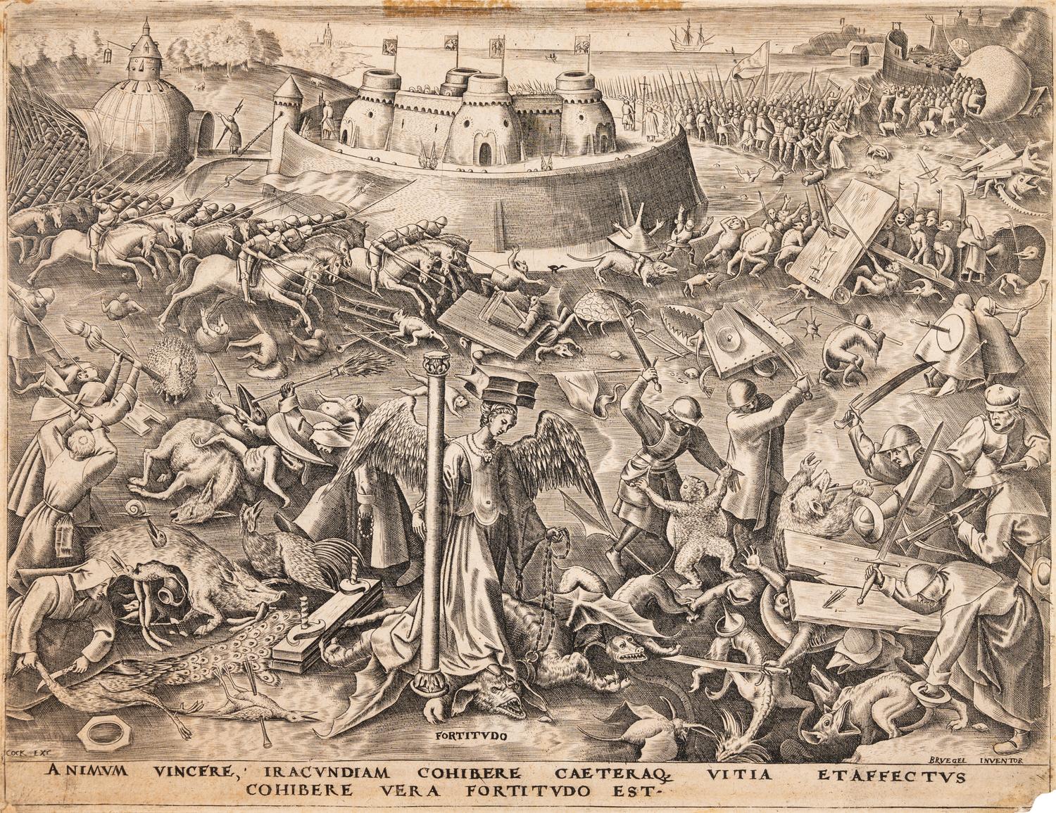 A pair of prints ( The Last Judgement; Fortitude )
