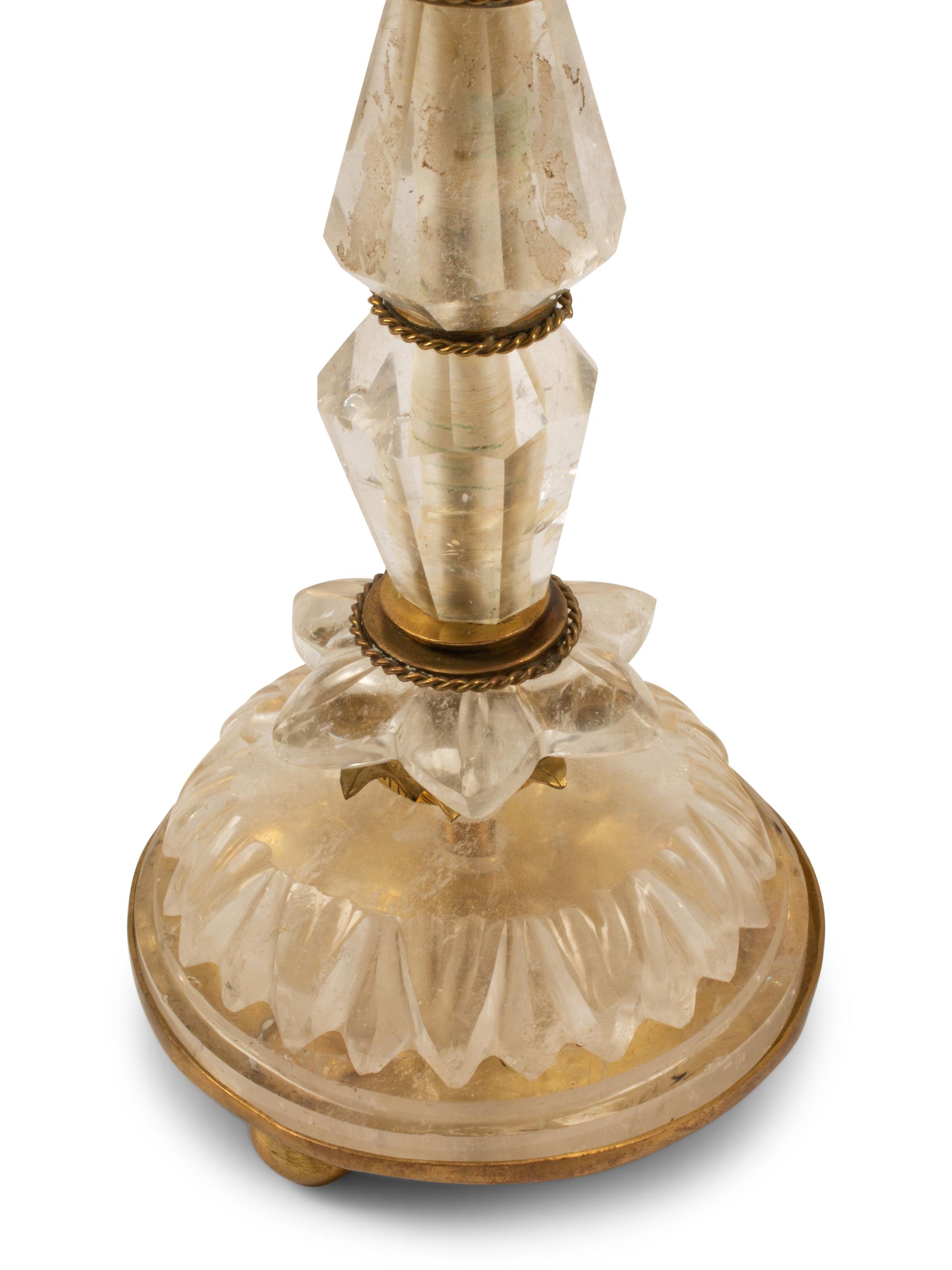 A Pair of Rock Crystal Table Lamps