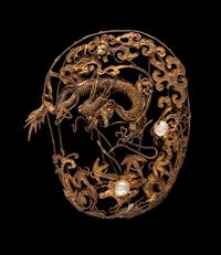 Four Chinese Gilt Metal Hair Ornaments