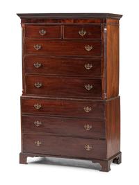 A George III Figured Mahogany Chest-on-Chest