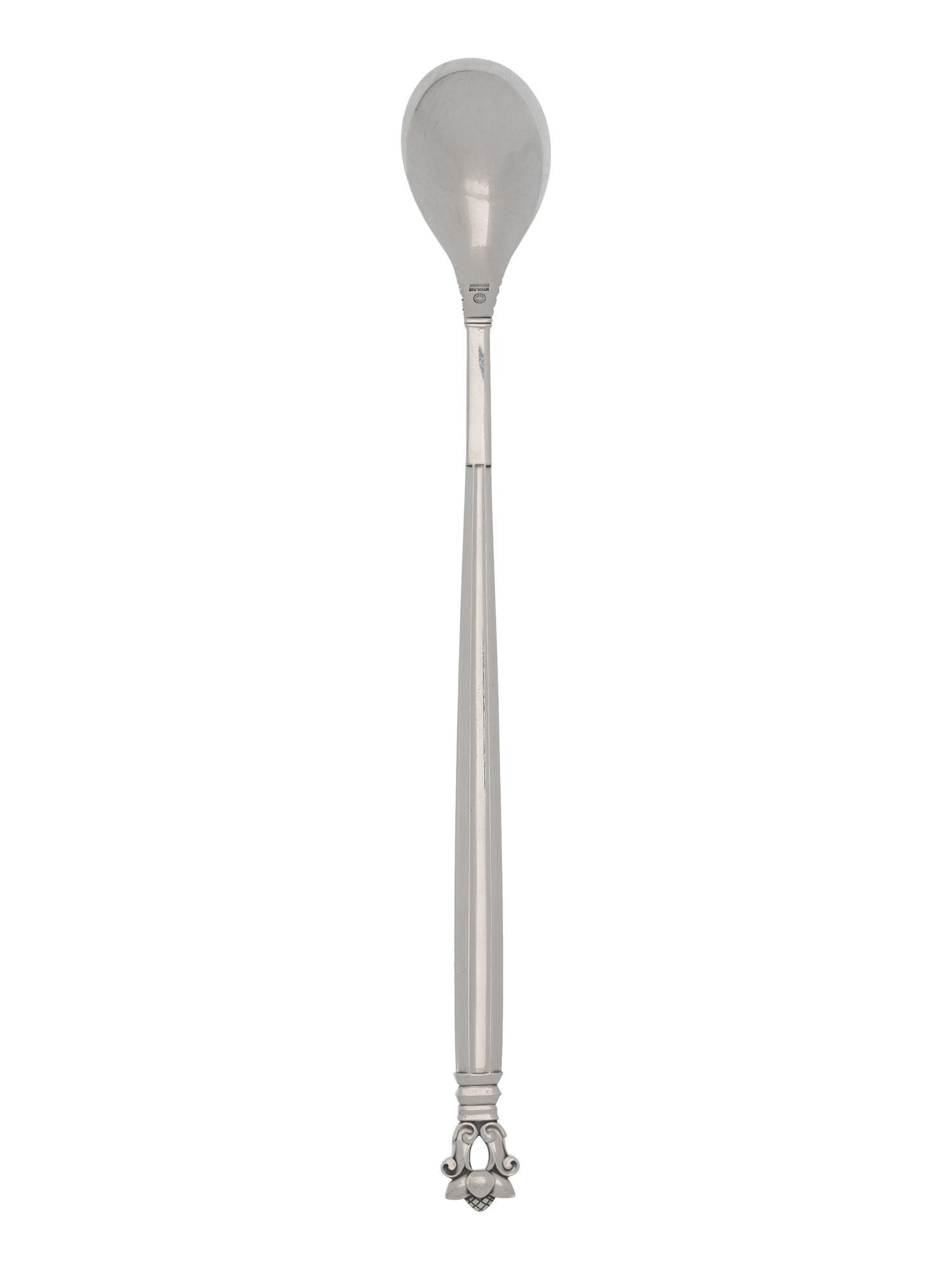 A Georg Jensen Silver Stuffing Spoon