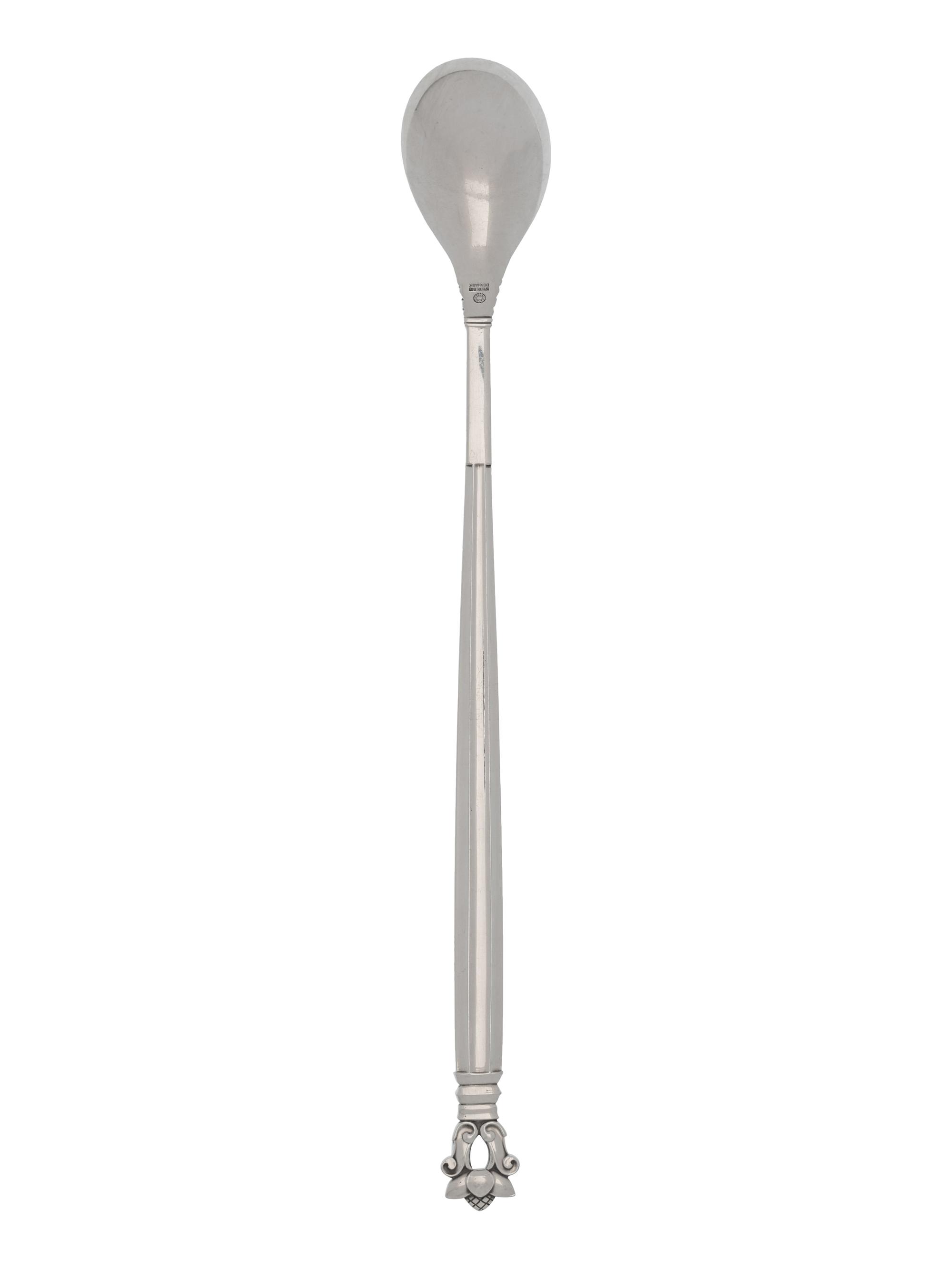 A Georg Jensen Silver Stuffing Spoon