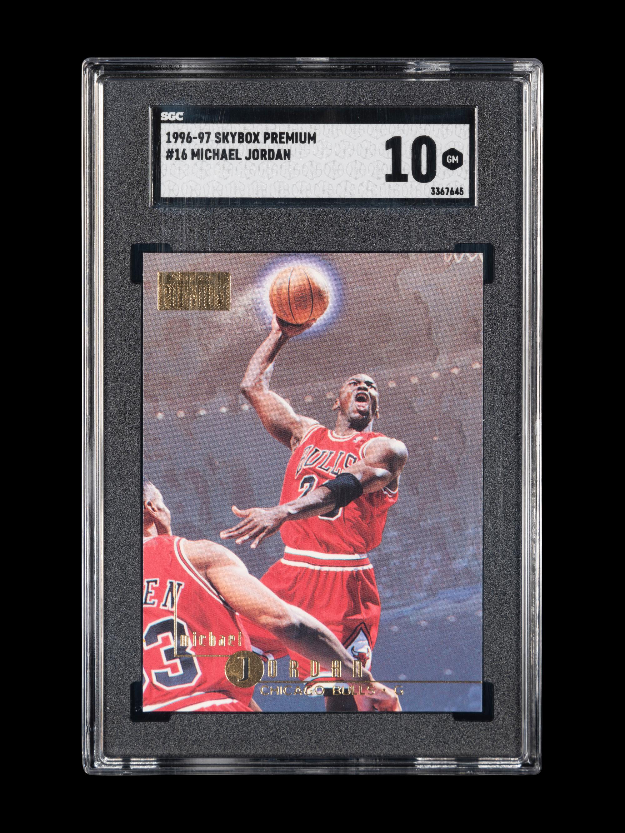 A 1996-97 Skybox Premium Michael Jordan Basketball Card No. 16 (SGC 10 GEM MINT)