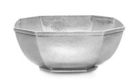 An American Silver Bowl, Gorham Mfg. Co., Providence, RI, 1915, of octagonal form with a spot-hammered finish, monogrammed DBJ on one s