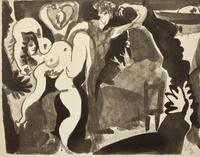 A pair of prints from T oros.15 lavis inédits. Poème de Pablo Neruda. Traduit par Jean Marcenac,1960 (Picador et danseurs VII; Picador et femme)