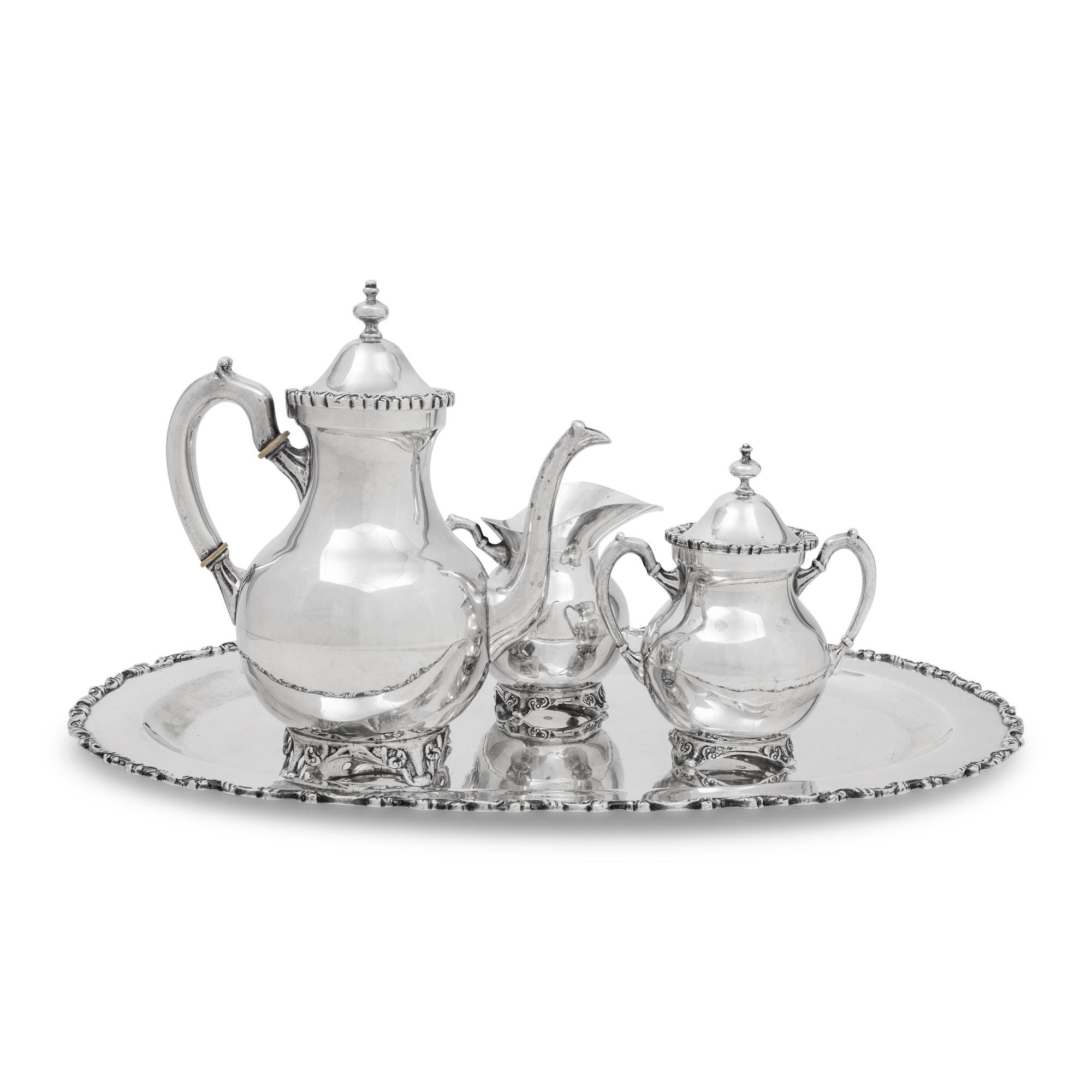 A Mexican Silver Four-Piece Tea Service