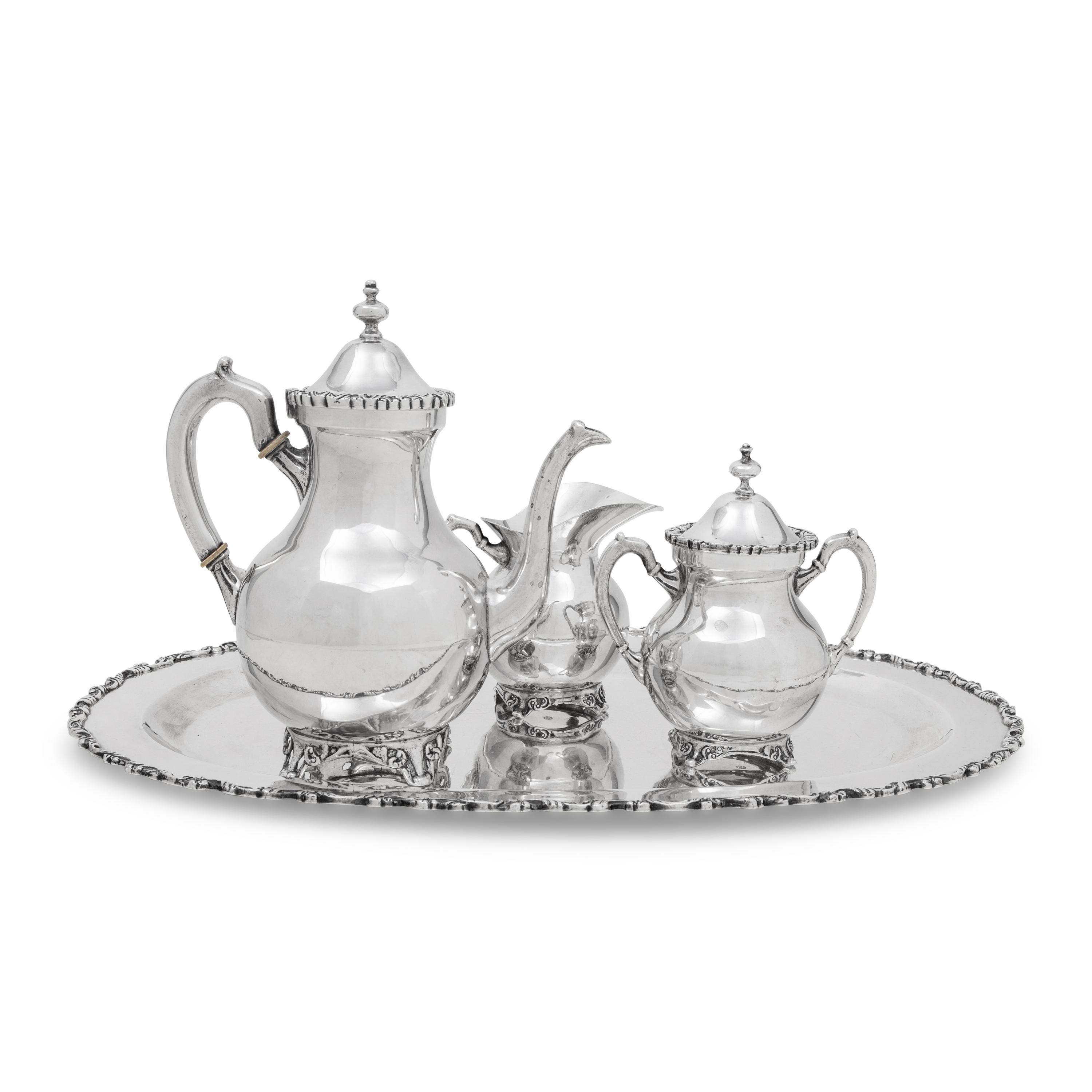 A Mexican Silver Four-Piece Tea Service