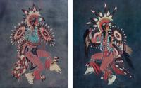Two Works: Ceremonial War Dancer, Dancing in the Scalps