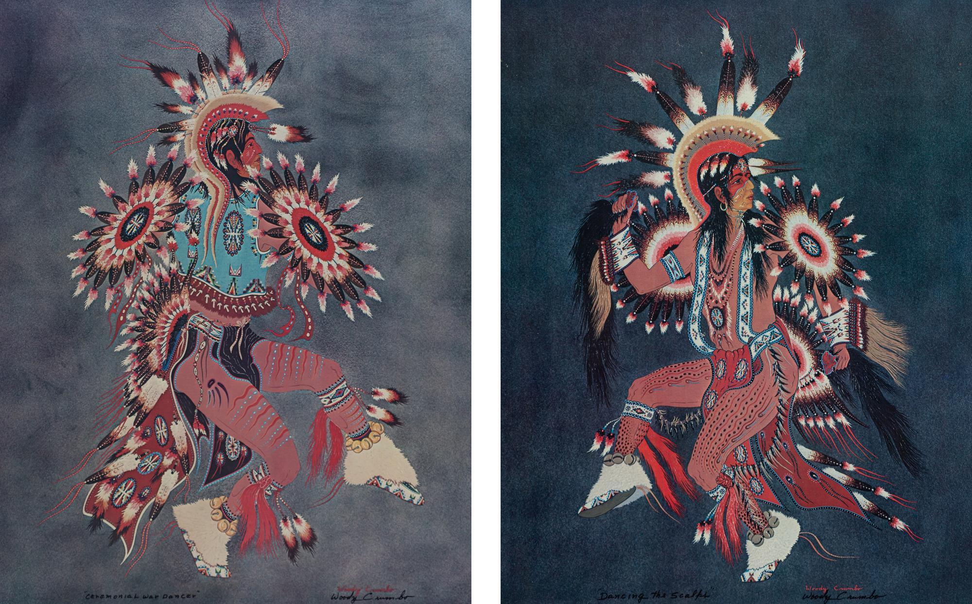 Two Works: Ceremonial War Dancer, Dancing in the Scalps