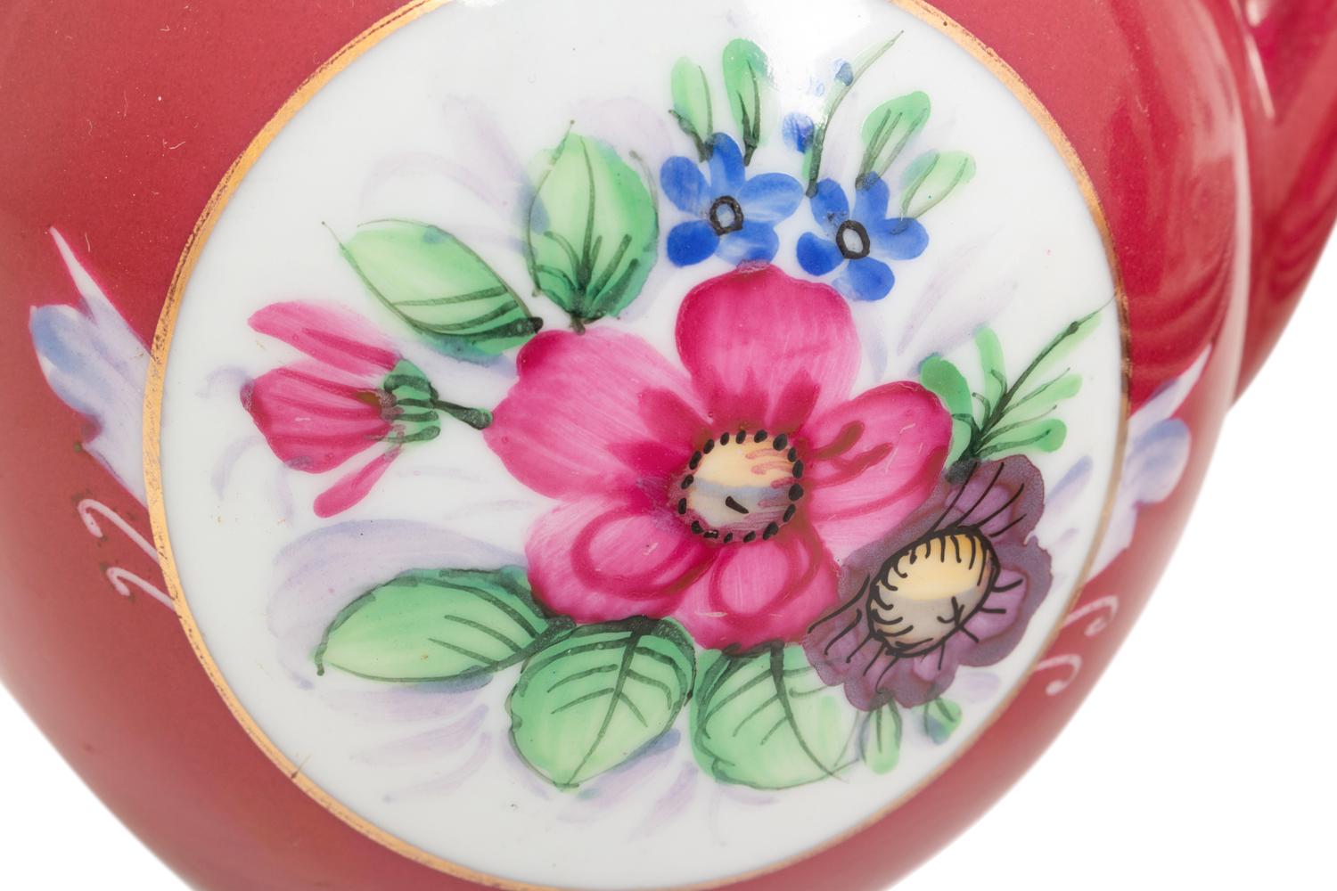 A Russian Porcelain Tea and Coffee Service for Five